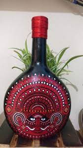 Glass Bottle Painting Design