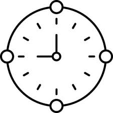 Clock Outline Vector Art Icons And