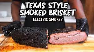 texas style smoked brisket in an