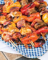 fireer beef and shrimp kabobs