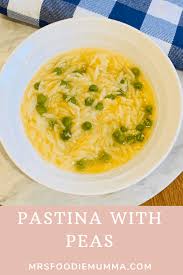 italian pastina with peas