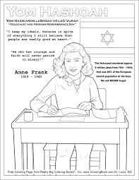 Download or print for children, 100 images. Free Anne Frank For Holocaust And Heroism Remembrance Day Free Online Coloring Page Coloring Books