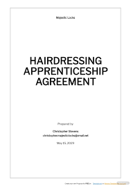 hairdressing appiceship agreement