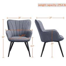 Low to high sort by price: Yaheetech Ergonomic Accent Chair Armchair Living Room Chair Upholstered Side Chair Leisures Chairs Curved Back Chair Metal Legs Linen Fabric Chair Grey Pricepulse