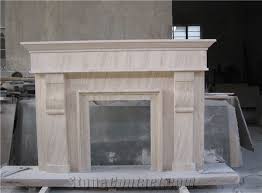 Best Quality Beige Marbel Fireplace