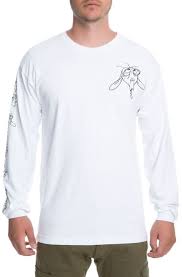 The Ren Stimpy Long Sleeve In White
