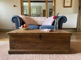 Old Pine Chest Large Wooden Blanket