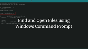 open files using windows command prompt