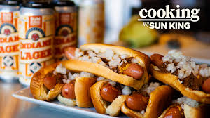 coney dogs with lager bison meat sauce