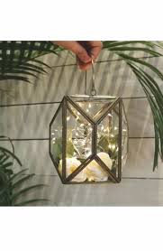 Hanging Lantern With Metal Frame And