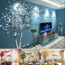 Mirror Living Room Wall Stickers