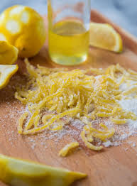 limoncello cand lemon zest