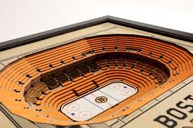 Boston Bruins Td Garden 3d Wood Stadium Replica 3d Wood Maps Bella Maps