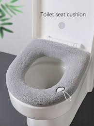 1pc Thickened Plush Toilet Seat Cover