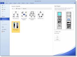 server rack with microsoft visio 2010