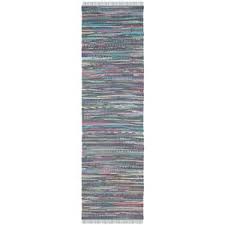 safavieh rag rug aqua multi 2 ft x 6