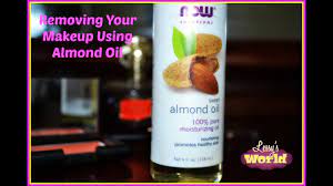 removing makeup using almond oil you