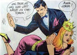 Count Jorge & Queen Pera, in Roy Mann's SPANKING IN THE COMICS Comic Art  Gallery Room