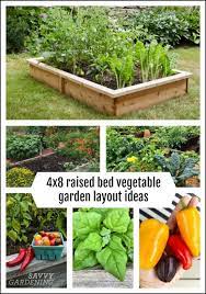 4x8 Raised Bed Vegetable Garden Layout