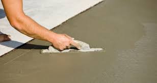 how to lay paving slabs on concrete