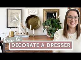 how to style a bedroom dresser with