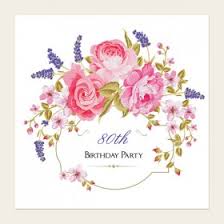 80th Birthday Invitations From Dotty About Paper