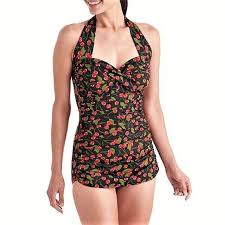 Catalina Retro Style Cherry Print Swimsuit
