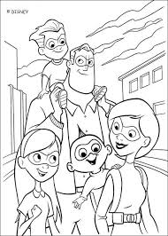 Color the whole family characters of the incredibles in this picture the way you wanted. The Incredibles Disney Coloring Pages Cartoon Coloring Pages Family Coloring Pages