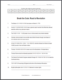 Road To The American Revolution Code Puzzle Student Handouts