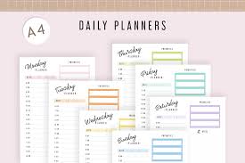 Daily Planner Printable Goodnotes Template Insert Pages
