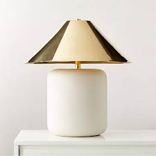 Block Ivory Ceramic Table Lamp
