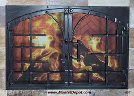 Hand Forged Iron Fireplace Doors Fd007