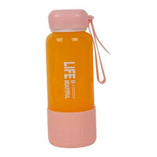 Dp Printed Glass Water Bottle With