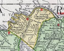 Morgan County West Virginia 1911 Map Berkeley Springs