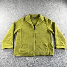 Green Blazer Coat Wool Cashmere Open