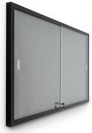 60 X 36 Enclosed Bulletin Board With 2