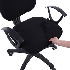 Another adjustment you can make to your armrest's width happens underneath the seat pad. Amazon Com Smiry Stretch Jacquard Office Computer Chair Seat Covers Removable Washable Anti Dust Desk Chair Seat Cushion Protectors Black Kitchen Dining