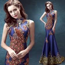 Portrays a distinct feature of a chinese locality or a group. Traditional Chinese Wedding Long Dragon Brocade Gold Lace Red Qipao Qi Pao Dresses Traditional Red Wedding Dress Blu Buy At The Price Of 94 83 In Aliexpress Com Imall Com