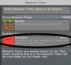 Oct 15, 2021 · behavior packs. Function Pack For Multiplayer Minecraft Pe Mods Addons