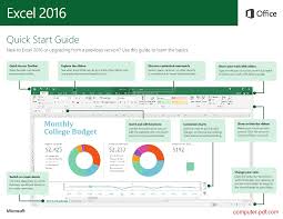 Pdf Microsoft Excel 2016 Quick Start Guide Free Tutorial