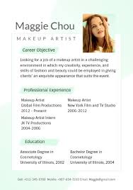Online Makeup Artist Resume Template Fotor Design Maker