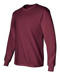 Gildan Adult Long Sleeve T Shirt 5400 Maroon Xx Large