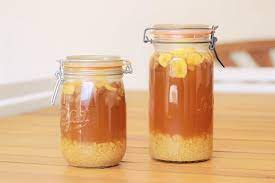 Fruit kefir jars to preserve fruits
