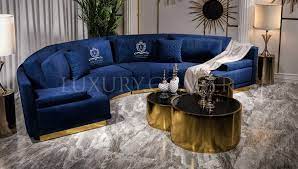 delux metal corner sofa luxury line