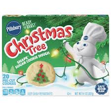bake sugar cookie dough christmas trees