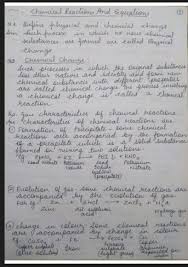 Class 10 Chemistry Chemical Reactions