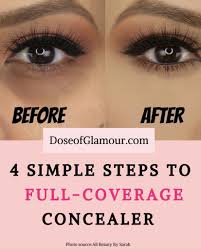 how to conceal dark circles with 4