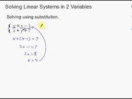 Solving Linear Systems In 2 Variables