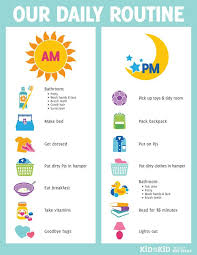 Am Pm Routine Chart Great Routine Guide For Parents
