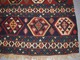 antique caucasian shirvan banded kilim